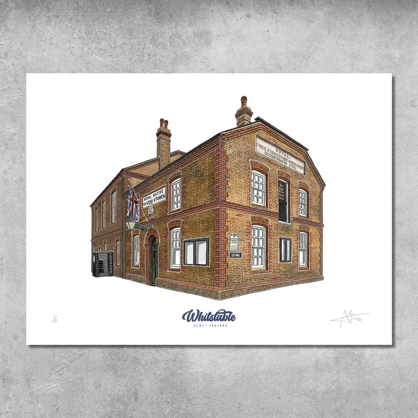 Whitstable Oyster Company - Limited Edition of 50 – A3 Colour Prints