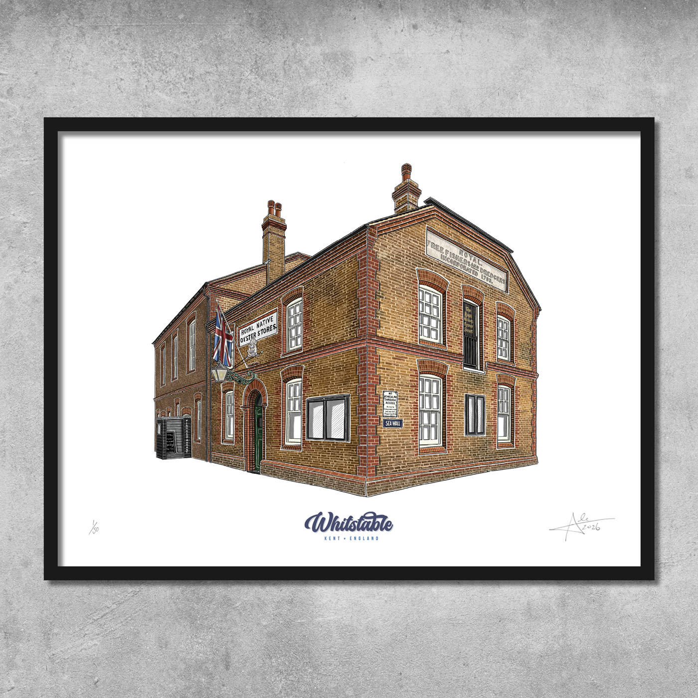 Whitstable Oyster Company - Limited Edition of 50 – A3 Colour Prints