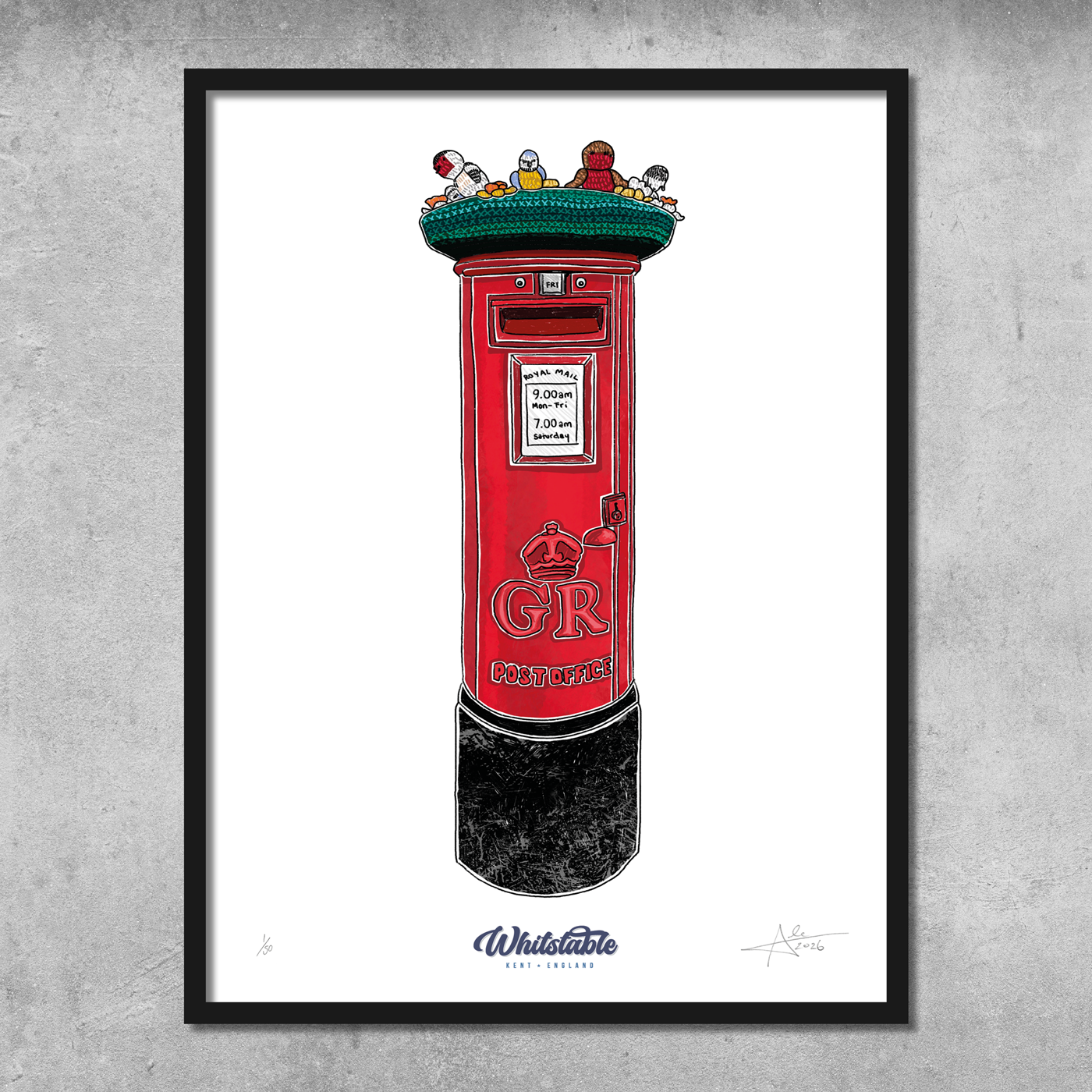 Whitstable Post Box - Limited Edition of 50 – A3 Colour Prints