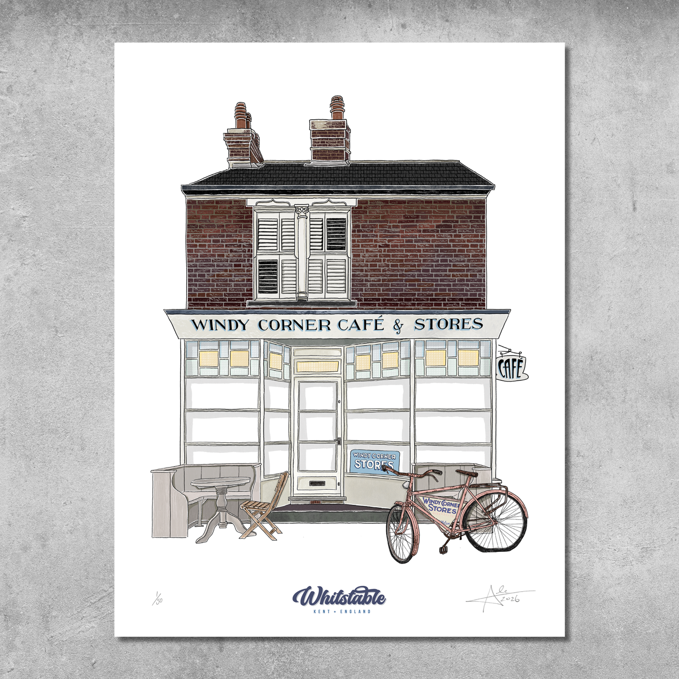 The Windy Corner Café & Stores - Limited Edition of 50 – A3 Colour Prints