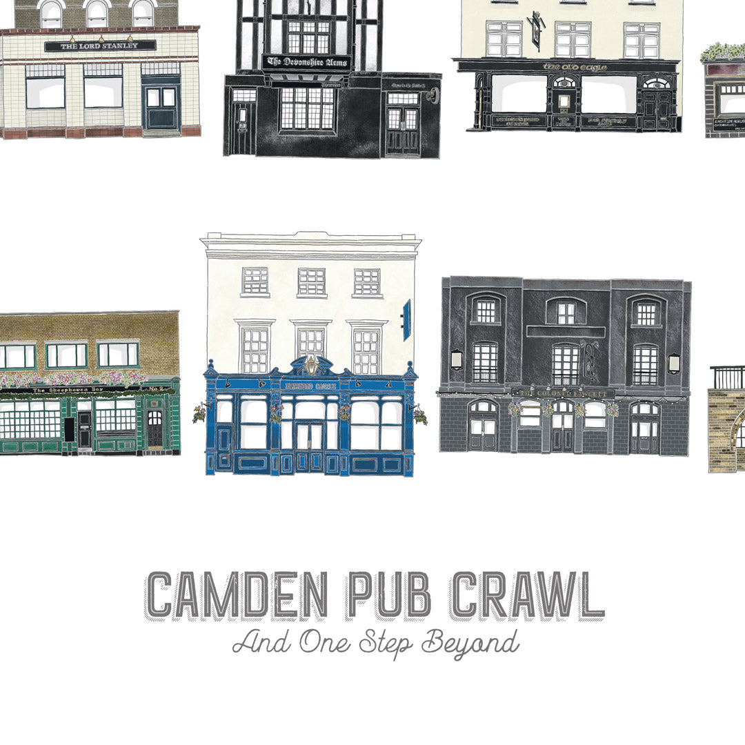 Camden Pub Crawl – Limited Edition of 250 – 50x70cm Landscape Prints