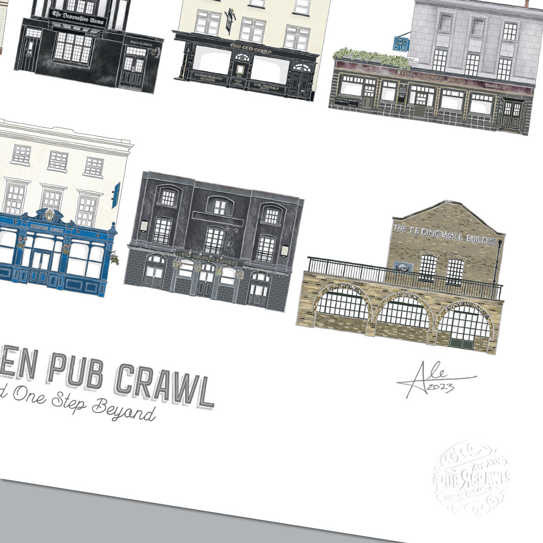 Camden Pub Crawl – Limited Edition of 250 – 50x70cm Landscape Prints