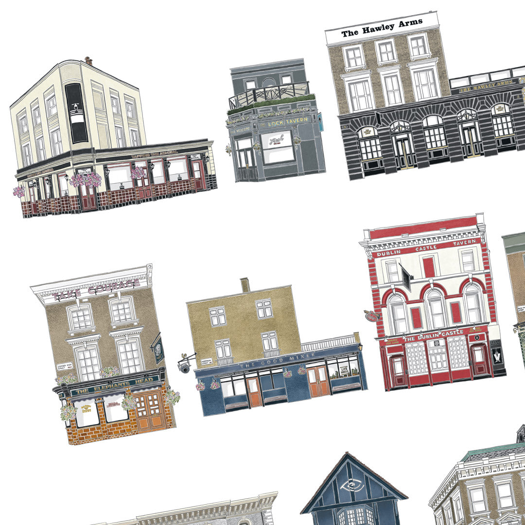 Camden Pub Crawl – Limited Edition of 250 – 50x70cm Landscape Prints